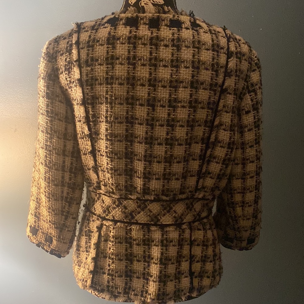 Tweed Front Button Blazer Jacket - Picture 4 of 11